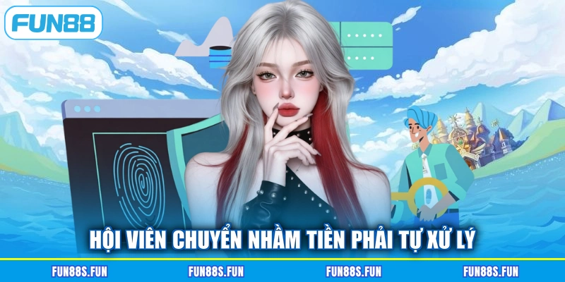 Hội viên chuyển nhầm tiền phải tự xử lý